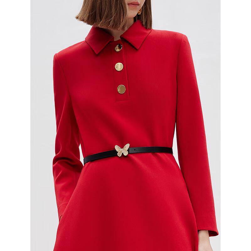 LANCY Vintage Hepburn A-line Long Sleeve Dress