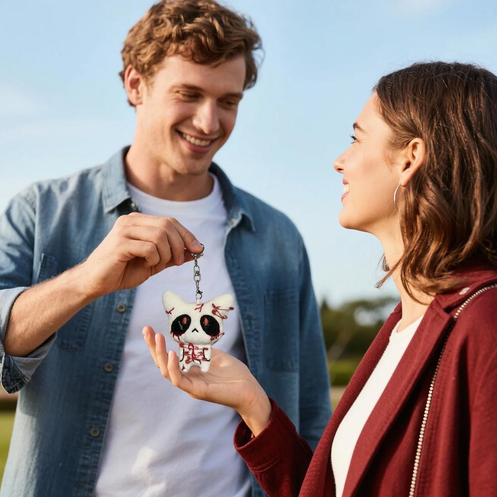 Kreativní ručně vyrobený přívěsek Temná panenka, Krásný a cool společník