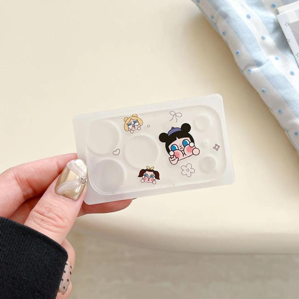 Adorable iPhone 17 Pro Max Lens Sticker: Little Bear & Kitty Camera Decoration with Pen Holder and Nail Stickers!