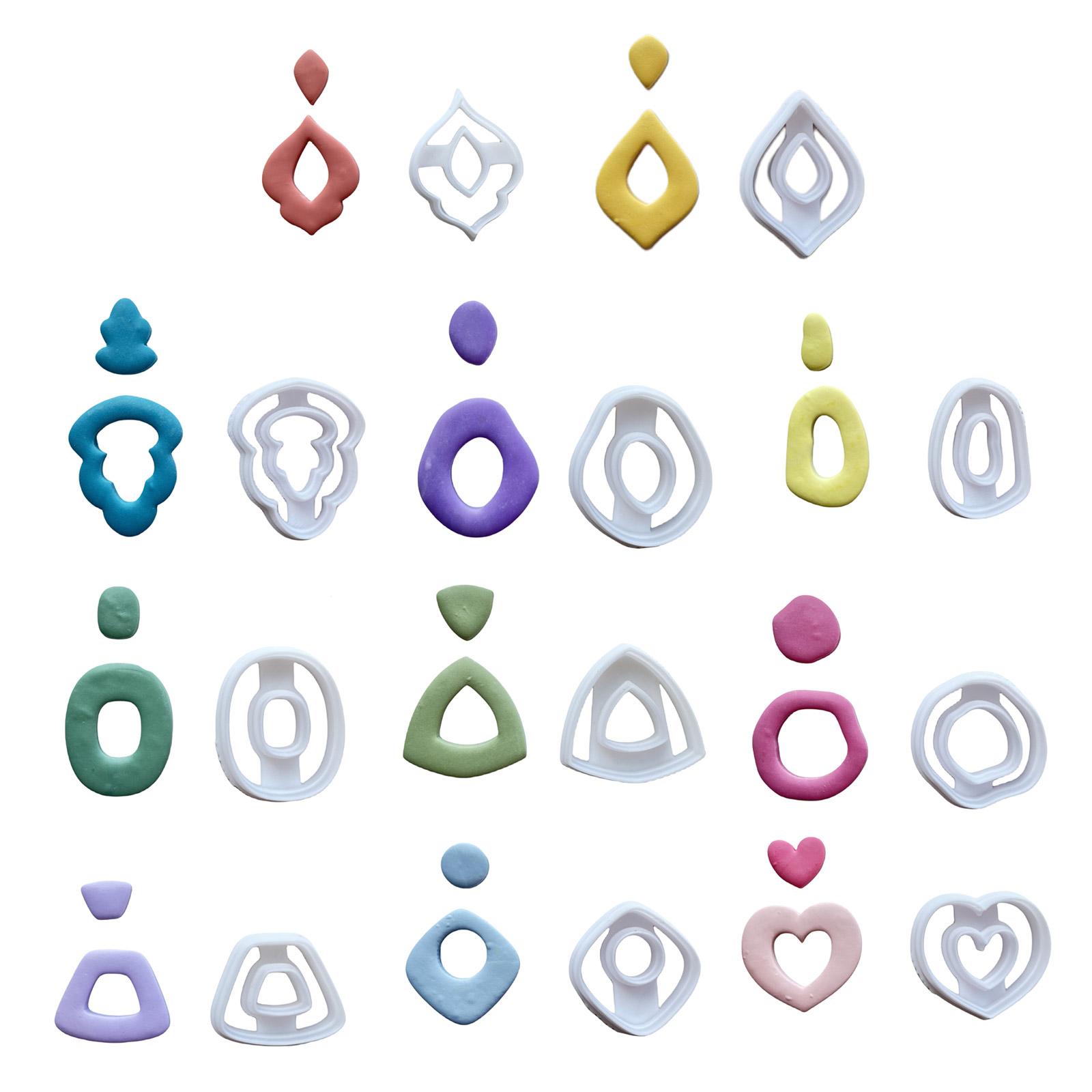 

11 шт. Формы из мягкой глины для серег, формы с нерегулярными геометрическими узорами для подвесок для ушей, стильные материалы для изготовления ювелирных изделий