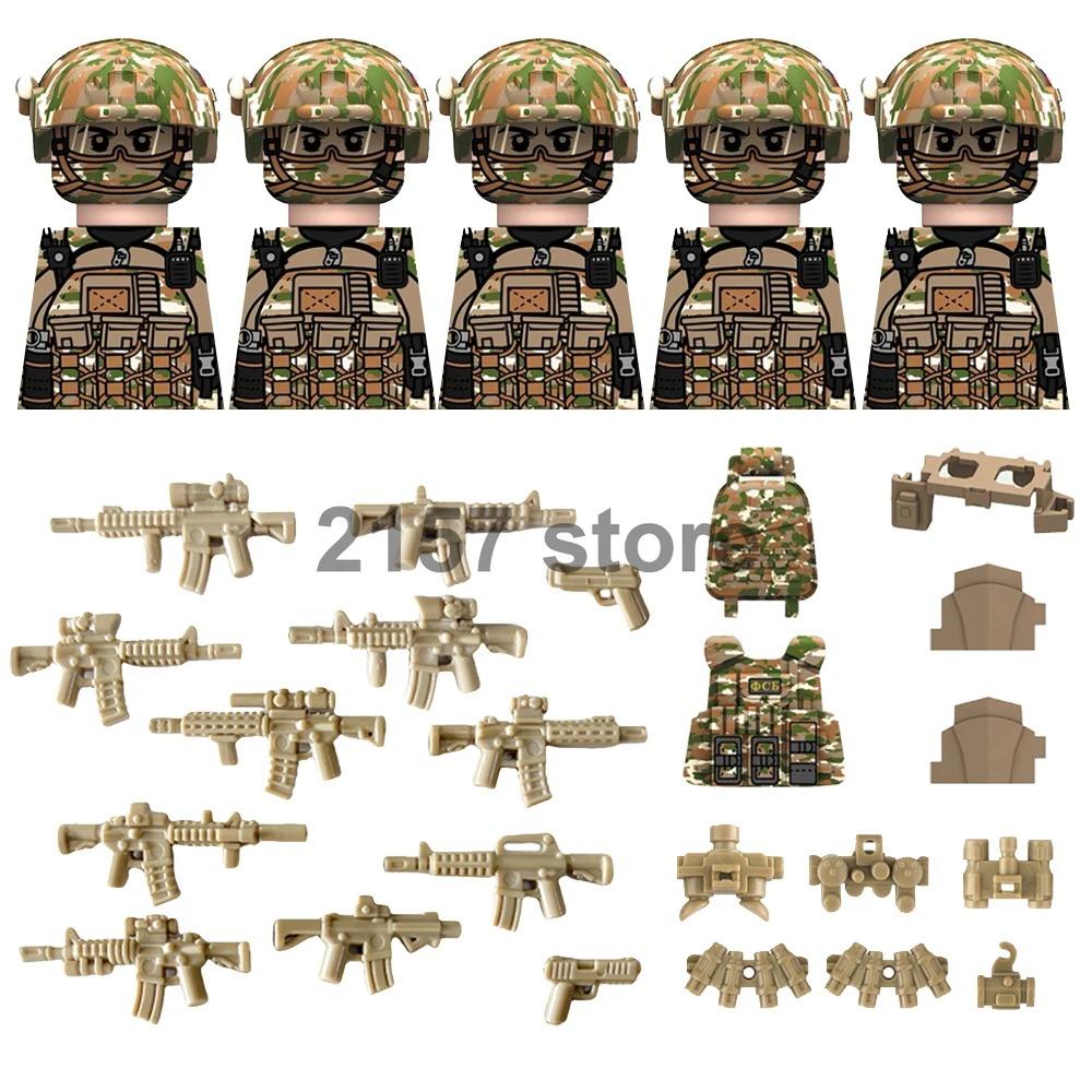 Military Soldier Figure Building Block Weapons Ranger Camouflage Vietnam War US Special Forces KSK Medical Bandit Thief Toy Gift