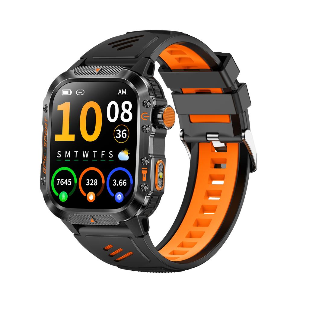 High Quality HT36 GPS Sports Watch Digital IP68 Flashlight 2.01" TFT Health Heart Rate Music Control BT Calling Smart Watch 2026