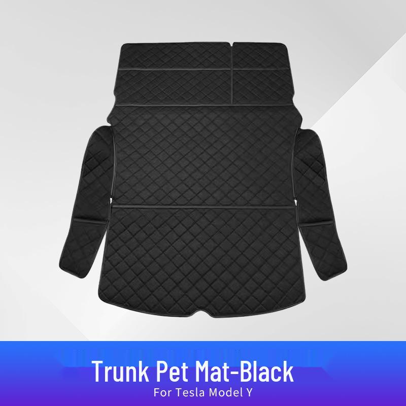 

Tesla Model Y Trunk Pet Mat: Dirt-Proof, Machine Washable Seat Cushion Protector 57x57x5 чёрный