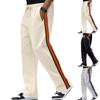 High Street Hip-Hop Men's Jacquard Contrast-Striped Sports Flared Casual Sweatpants