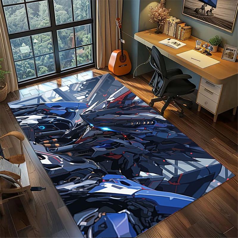 Gundam Home Decor Large Area Rug Non Slip Washable Floor Mat Bedroom Gamer