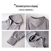 European Style 350g Cotton Hooded Distressed Zip-Up Cardigan - Unisex Trendy Jacket