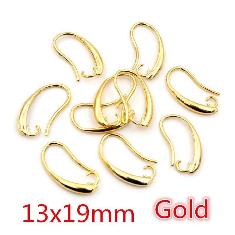20pcs 3-Styles Gold Bronze Silver Plated Brass French Earring Hooks Wire Settings Base Settings Whole Sale
