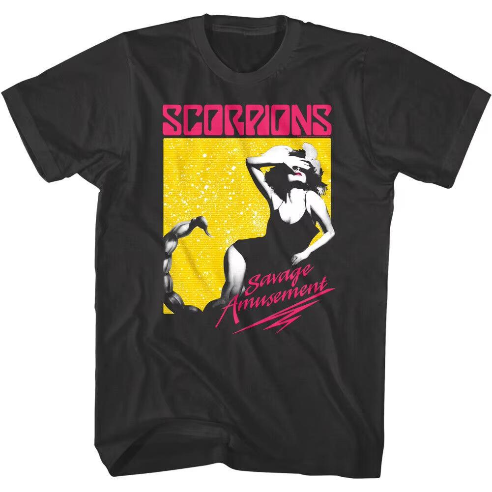 

2025 Scorpions1984 Хип-хоп модные хлопковые футболки с рисунком унисекс для мужчин и женщин с коротким рукавом летняя футболка с круглым вырезом XXL