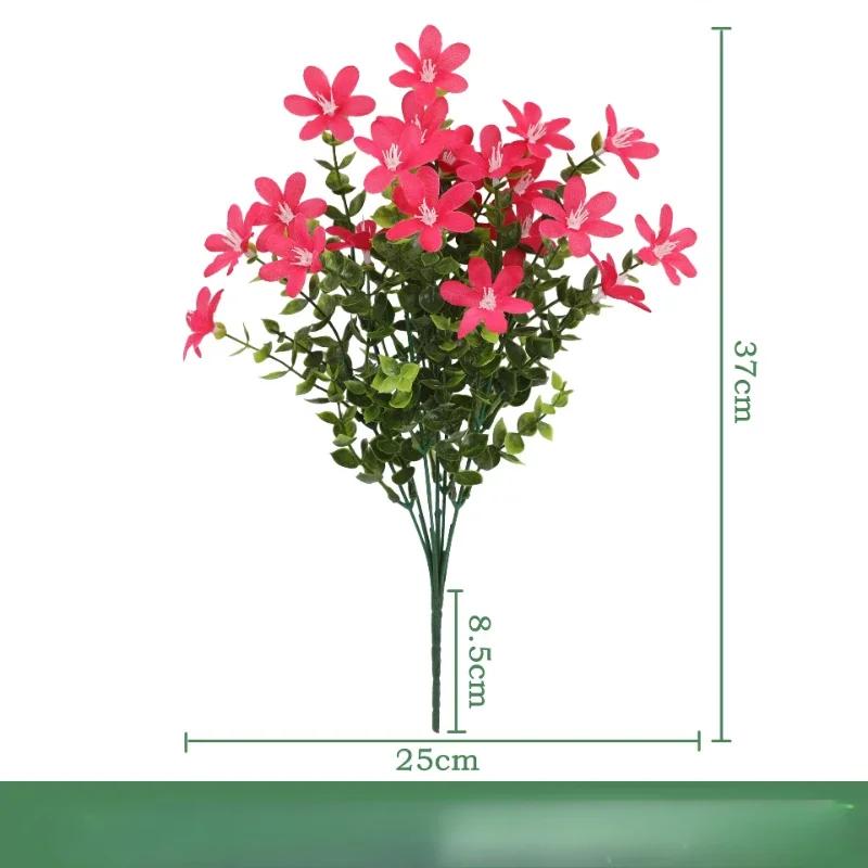 3pcs Simulation Flower Plastic Eucalyptus Leaf Bouquet Restaurant Decoration Artificial Eucalyptus Green Plant Silk Fake Flowers