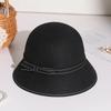 2025 Women's Autumn/Winter Hepburn Style Wool Felt Fedora Bucket Hat