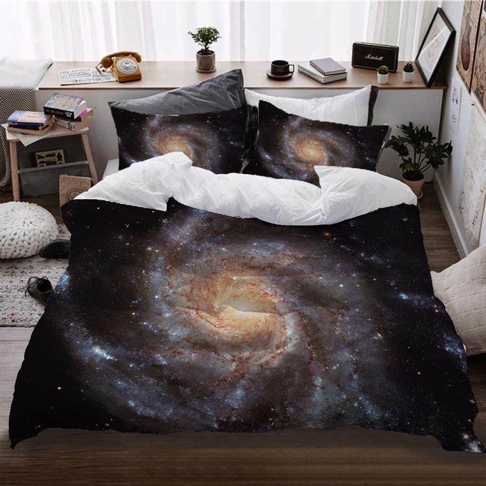 Cosmic Interstellar Wind Bed Three-Piece Set Four-Piece Digital Printing Quilt Cover Pillowcase Sheet