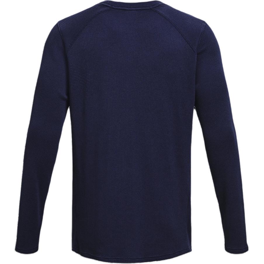 Under Armour Solid Color Round Neck Sports Long Sleeve Sweatshirt Men sweatshirt Navy-Blue 1373179-410