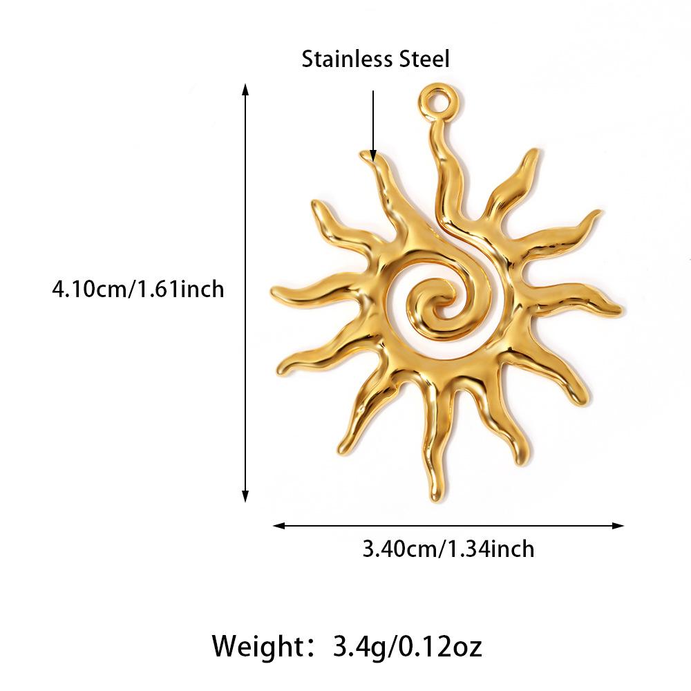 European & American DIY Pendant: Stainless Steel Butterfly, Flower, Starfish with 18K Gold Electroplating