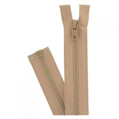 Separable Zipper - Prym - 75 Cm - Molded Plastic - Width 6 Mm - Antelope Beige