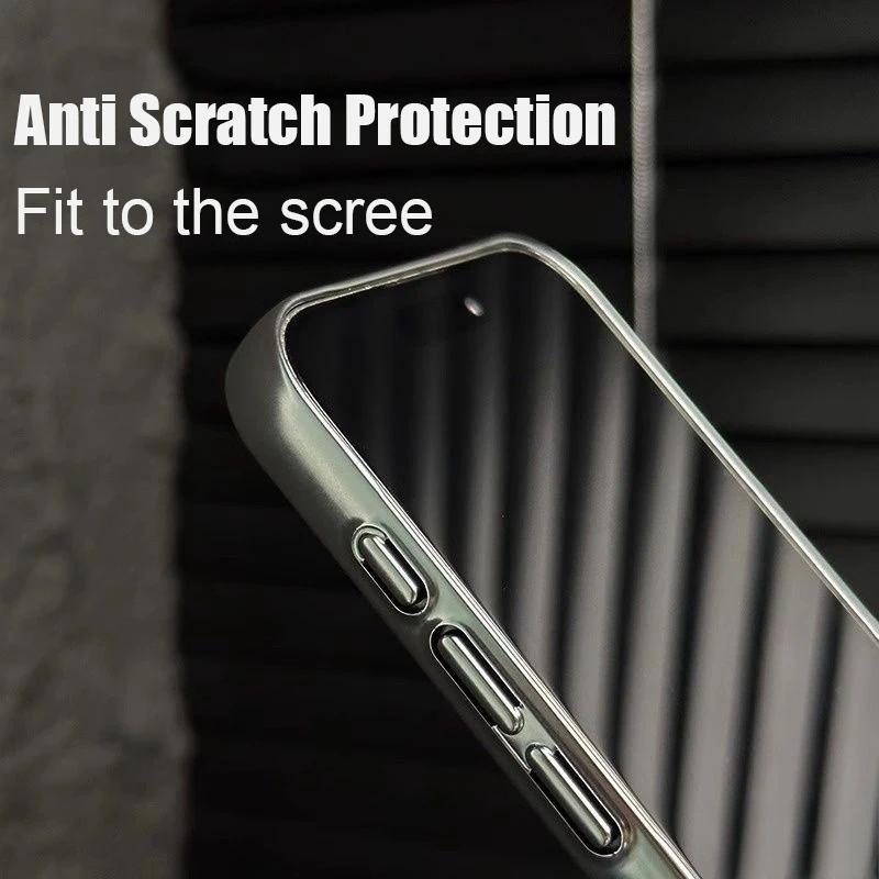 Matte Slim Full Lens Protection Hard Phone Case for iPhone 16 15 14 13 12 Pro Max Plus Fashion Hollow Heat Dissipation PC Cover