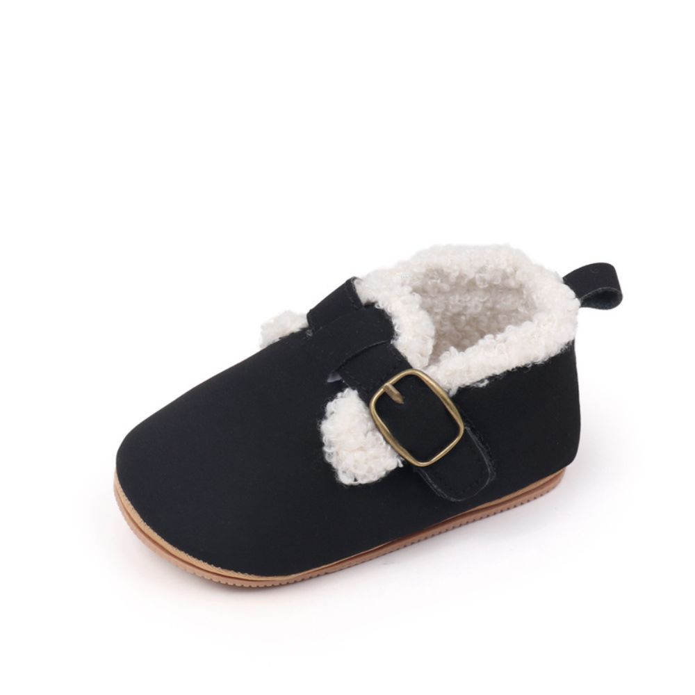 Fleece Lining Baby Walking Shoes Winter Soft-soled Prewalker Cute First Walker Shoes Outdoor