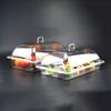 Transparent Rectangular Food Storage & Display Box with Lid