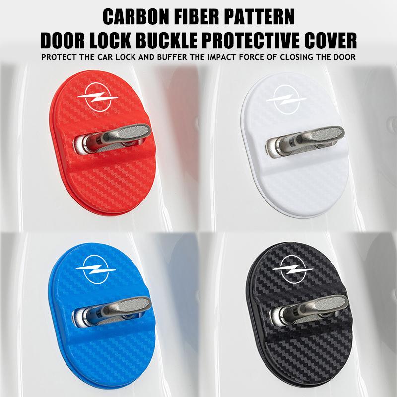AAHX1 Car Door Lock Buckle Protective Cover Interior Rust Prevention For Opel Astra G H J K F Corsa D Zafira B Insignia Mokka Regal
