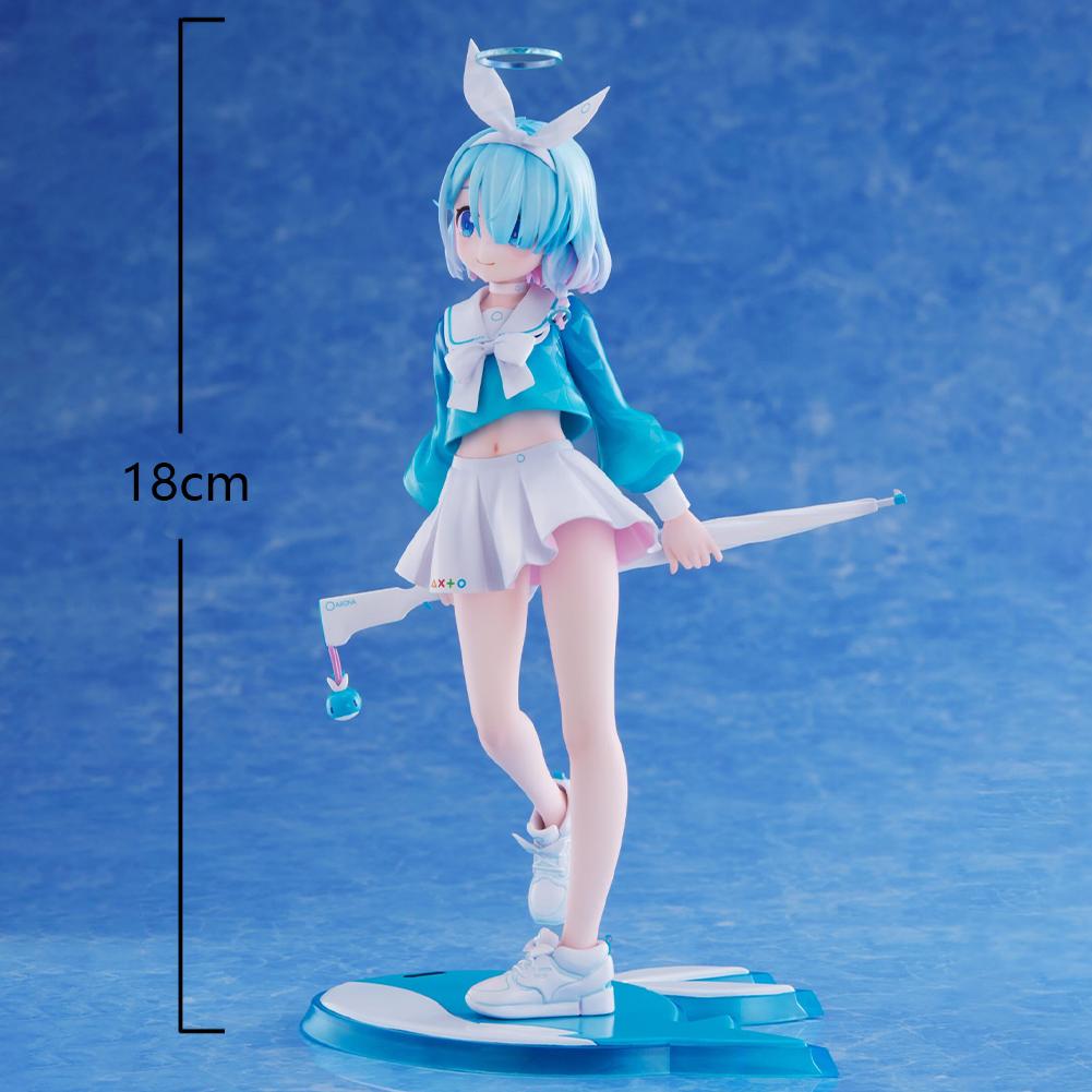 

Anime mobile Game figure Arona Blue uniform Standing pose Action Figure cute girl Toy Arona desk decor Collectible Model Dolls 18CM