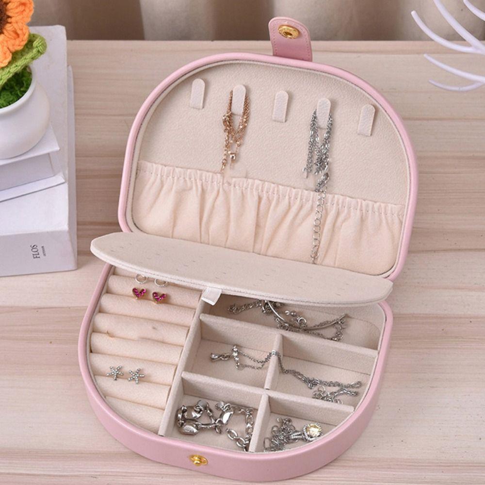 Bracelet Earrings Storage Case PU Leather Jewelry Holder Sweet Jewelry Display Box  Outdoors