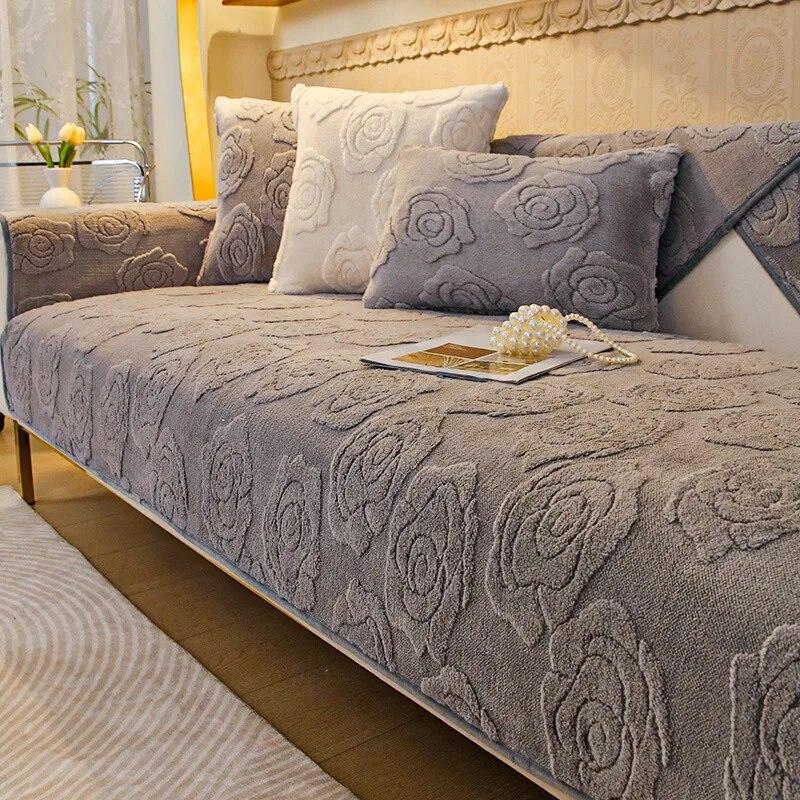 Verdicken Sie warme Sofabezüge Sofas Handtuch Anti-Rutsch-Couchschutz für Wohnzimmer Schonbezug Abnehmbare Sofadecke Haustiere Kindermatte