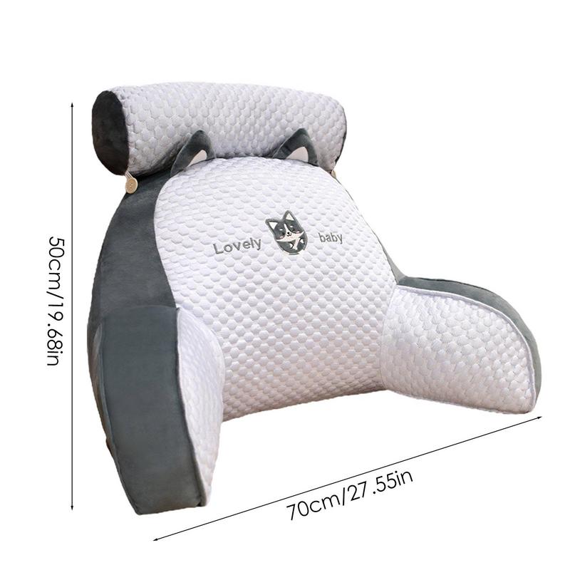 Backrest Pillow With Arms Bed Reading Pillow Ultra-Comfy Bed Chair Arm Pillows For Watching TV Reading Working On Laptop