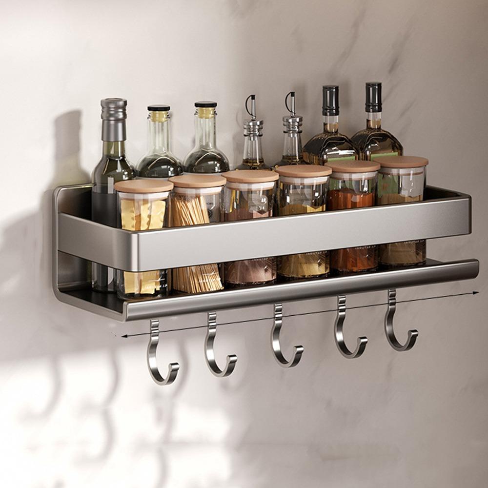 Wall Mounted Kitchen Storage Rack Moisture Resistant Wall Rack Spice Rack  Shower Wall