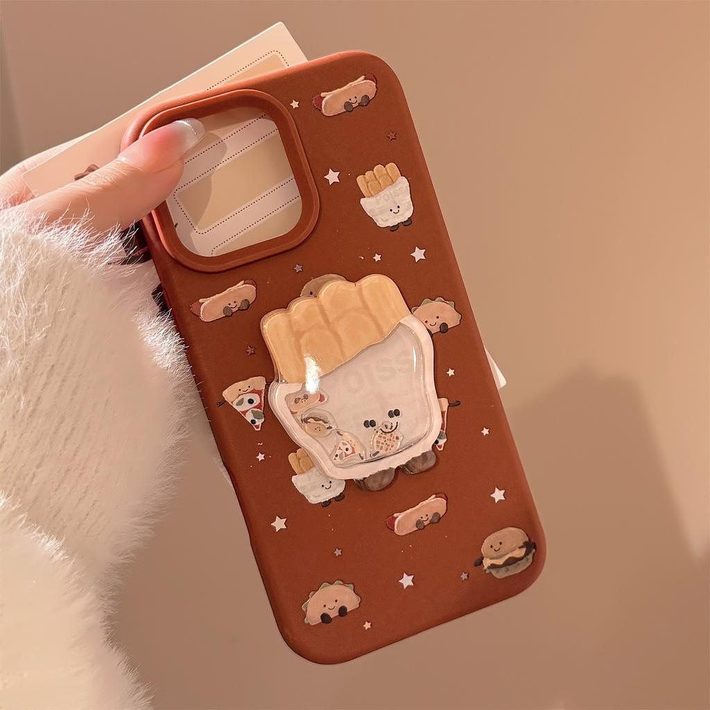 Fun French Fries Shake iPhone 16 Phone Case Apple 17 Pro Max Silicone 14 Compatible 13 3D Cartoon