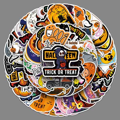 100 Halloween Doodle Personality Cartoon Holiday Creative DIY Mobile Phone Case Suitcase Stickers Waterproof