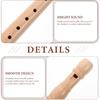 SUPVOX Children'S 6-Hole Wooden Flute, Beginner Wind Instrument for Kids, Easy To Play, Natural Wood Color, 7.67 Inches
