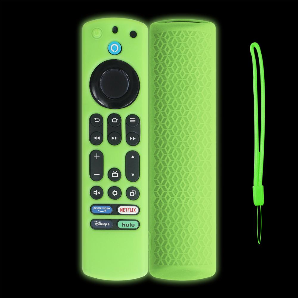 Silicone Remote Controller Cases Protective Covers For Fire TV 4K Stick Max Remote Control Sleeve For Fire TV 4K Stick Max флуоресцентный зеленый