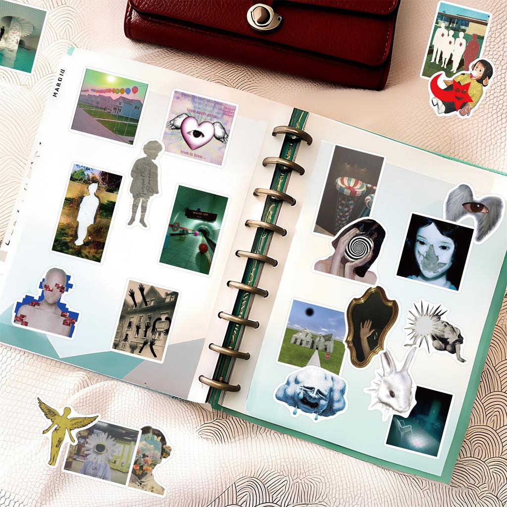 50pcs Dreamcore Acid Graphics INS Aesthetics Art Graffiti Stickers Phone Guitar Laptop Suitcase Waterproof Sticker Kids Toys