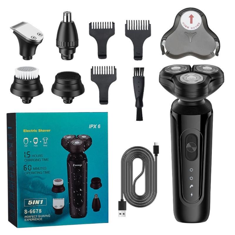 

Efficient Men s Electric Razors Digital Power Display Shaver Floating Heads Beard Trimmer for Travel and Home Use 1