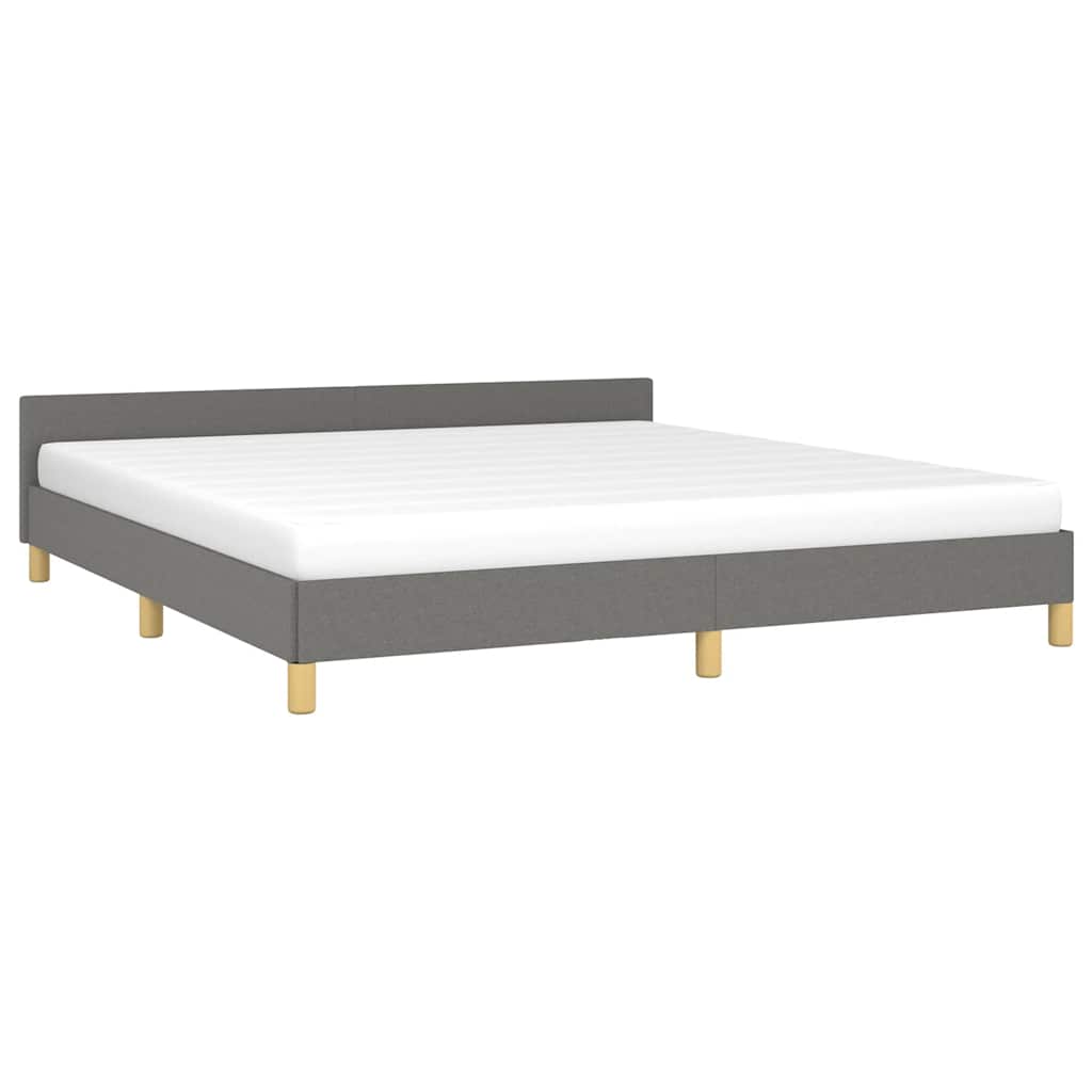 Vidaxl Bed Frame Without Mattress, Dark Gray, 160X200 Cm, Upholstered