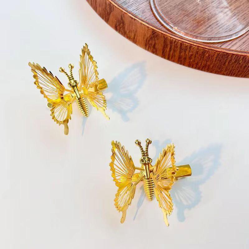 Moving Butterfly Hairpin Hanfu Fringe Hairpin Ancient Style Headdress Internet Celebrity Girl Side Clip Top Clip Bangs Clip