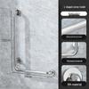 304 Stainless Steel Foldable U-Shaped Anti-Slip Safety Armrest for Elderly Toilet Assistance.
