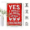 Vintage Metal Chicken Tin Sign Kitchen Wall Art Farmhouse Decor 8x12 Inch
