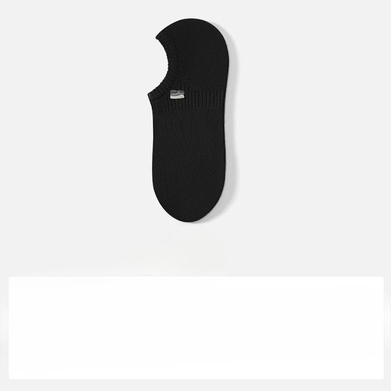 Cotton Socks: Men's Pure Cotton Boat Socks, Suitable for Spring and Summer, Odor-resistant, Anti-slip, No Heel Separation, All-cotton Invisible Socks.