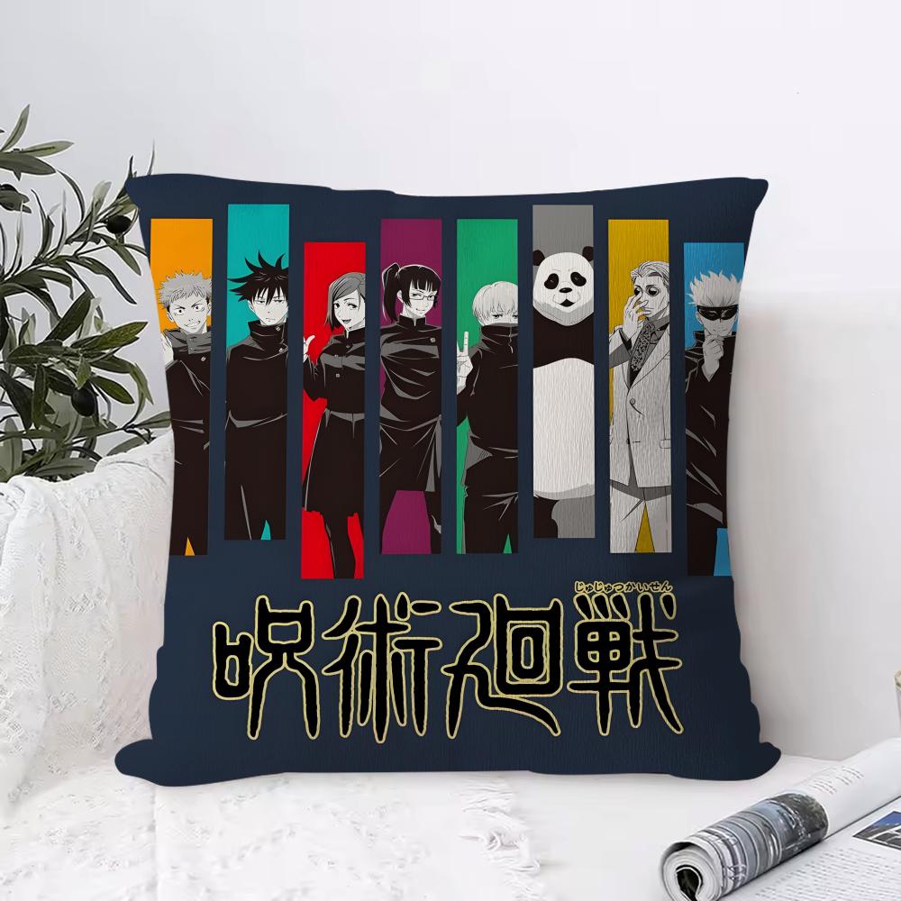 Cartoon J-Jujutsu K-Kaisen Kissenbezug Ultraweicher Hautfreundlicher Stoff Wolkenähnlicher Komfort & Verdeckter Reißverschluss