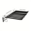 9-Rod Slide-Out Pants Rack – Heavy Duty Wardrobe Organizer with Anti-Slip Flocking – Black/Silver