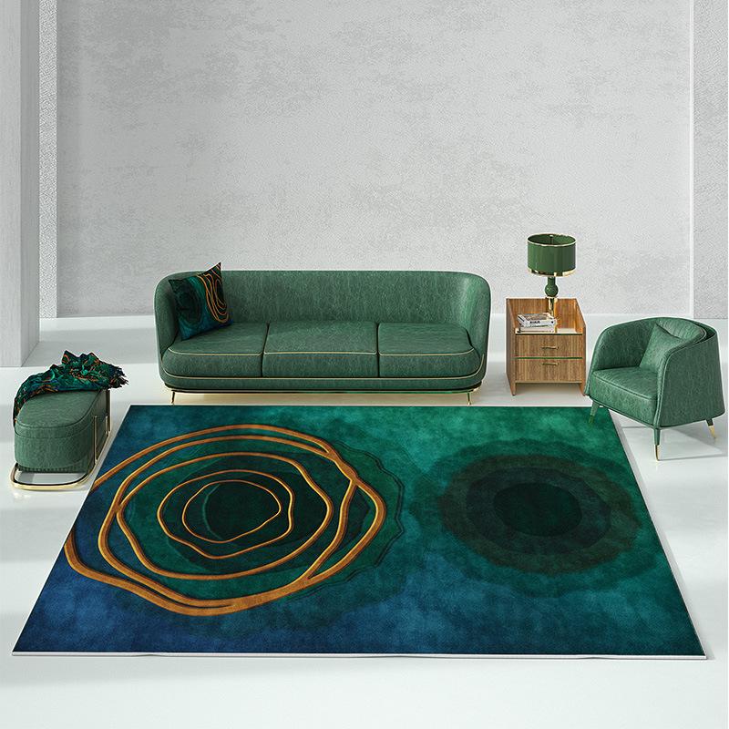 

European Light Luxury Living Room Carpet Gold Diamond Velvet Rugs for Bedroom Home Decor Mat Hotel Large Area Carpets lounge rug 80*120cm