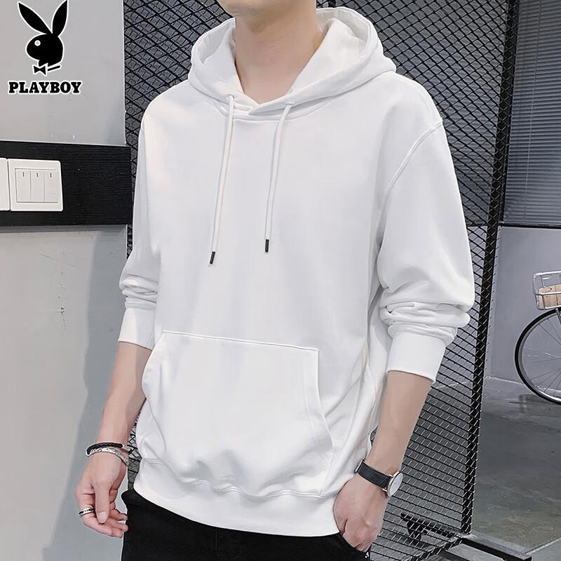 Playboy Men's Casual Loose Hooded Sweatshirt