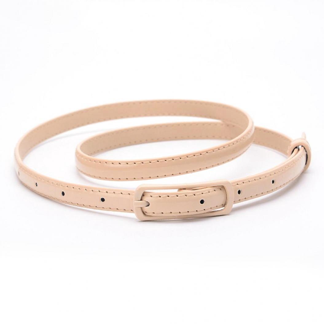 

Модный женский узкий тонкий пояс из искусственной кожи с пряжкой на талии