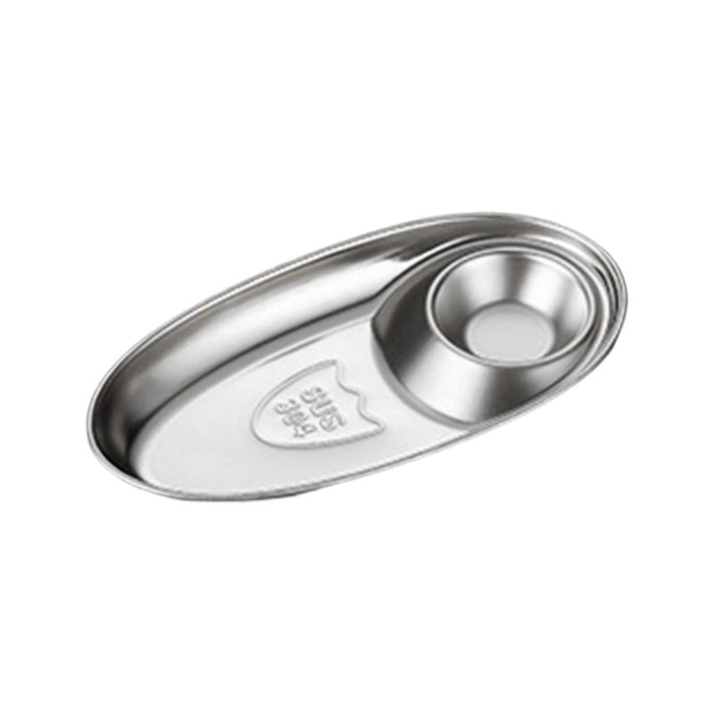 Elegant Gold Tone 304 Nonrust Steel Appetizer Dish Large Capacity Rusts Resistant For Gatherings And Restaurants