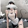Schleife Spitze Cosplay Dienstmädchen Uniform Dessous Sexy Halloween Rollenspiel Kostüme