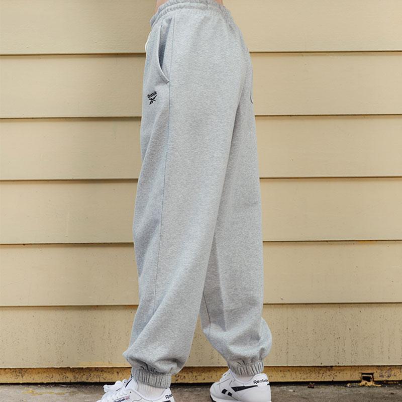 Reebok Casual Minimalist Fashion Retro Solid Color Knitted Sports Pants Unisex Bottoms Gray 23RMF603UGG4