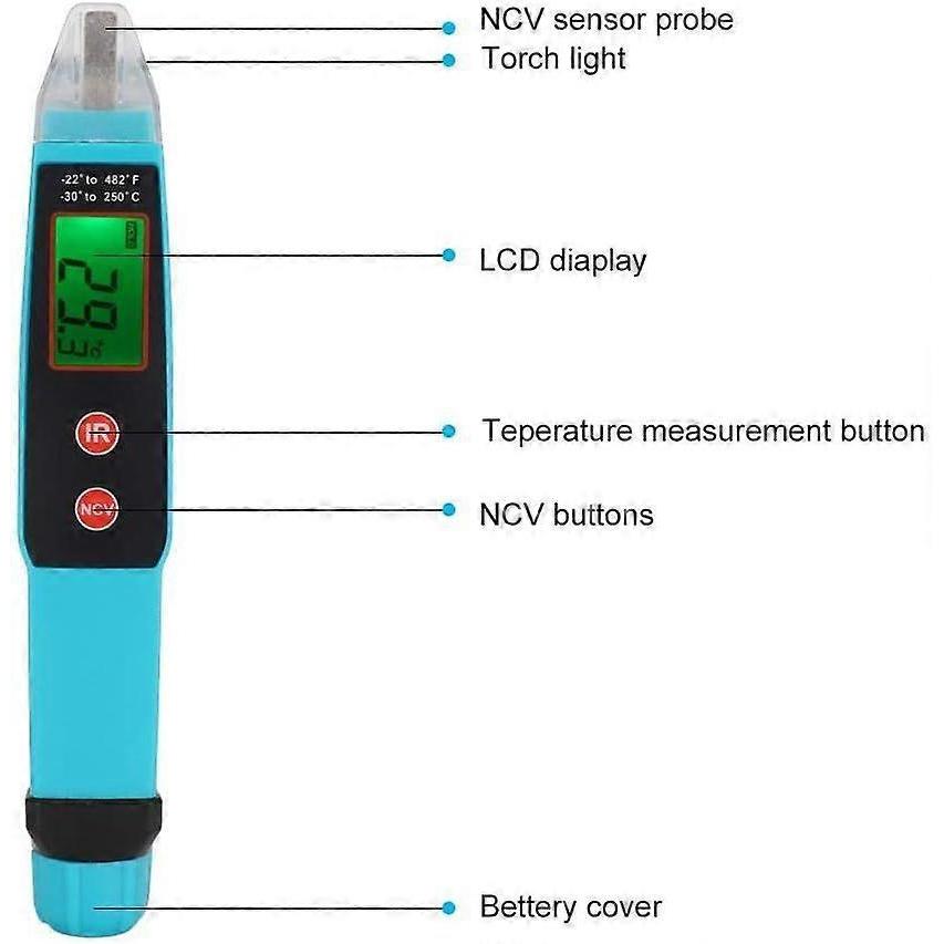 Non-contact Infrared Electronic Test Pen Detector with LCD Display