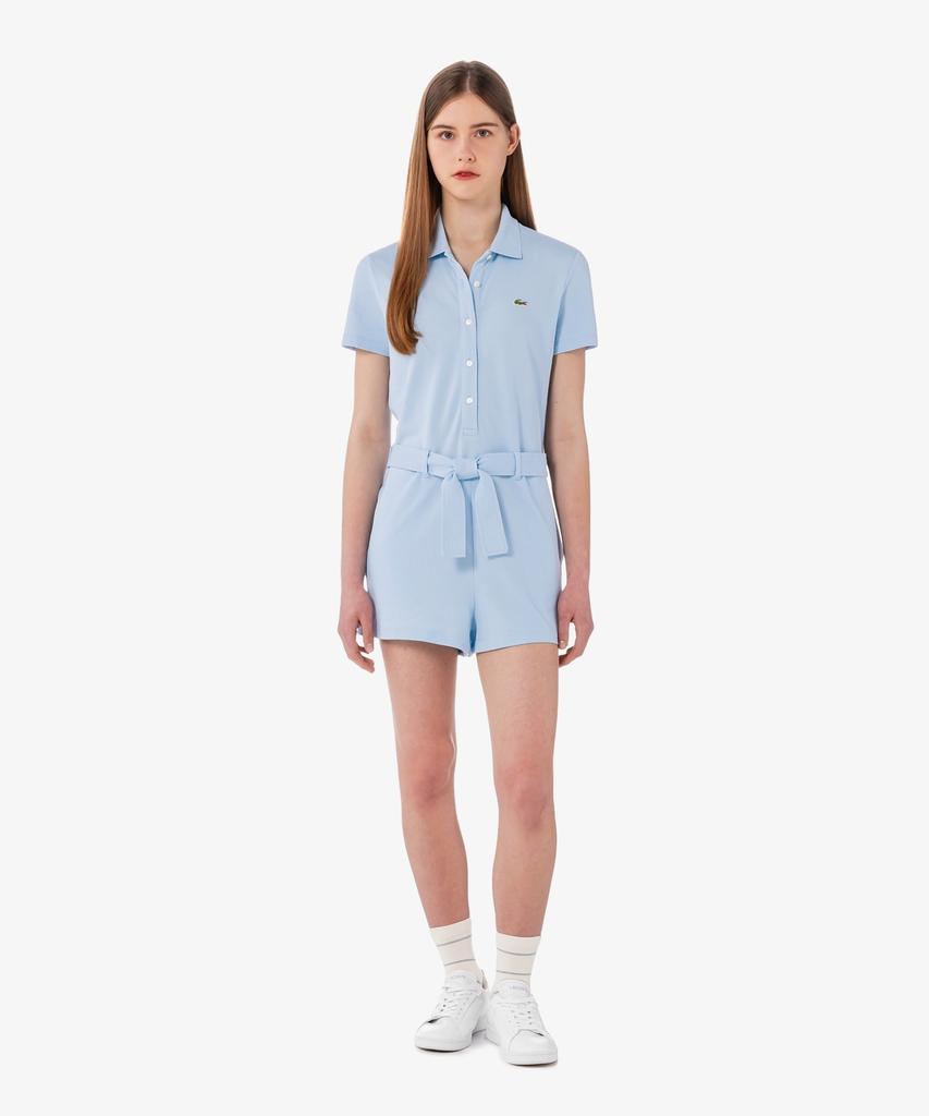 LACOSTE Women'S Mini Pique Short Sleeve Jumpsuit Ef1823-56G Hba