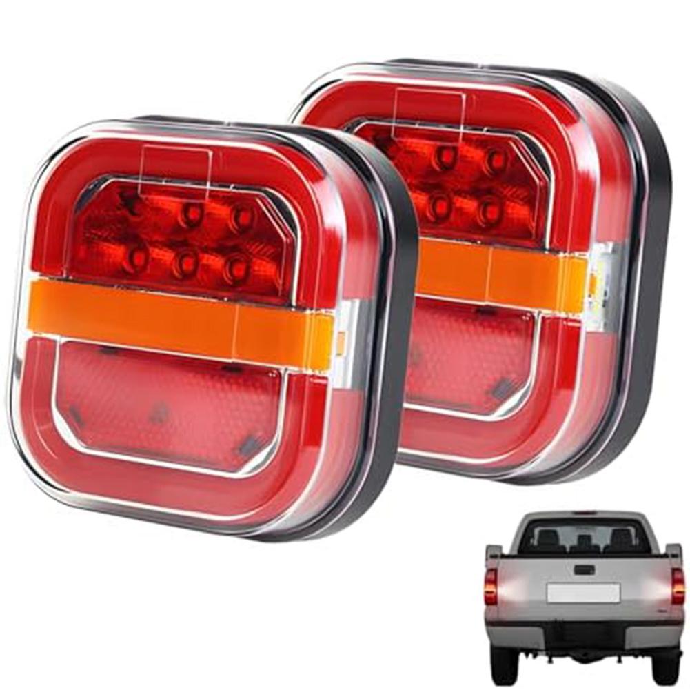 For Buses Brake Lights 12 24V Trailers 4cm Thickness 28 LEDs 3-5W Power 50,000 Hour Lifespan PC And Plastic Material