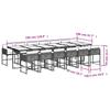 13 Piece Outdoor Dining Set with Cushions Black Poly Rattan